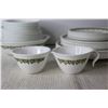 Image 2 : Corelle Green "Crazy Daisy" Dish Set - Bowls, Berry Bowls, Dessert Plates Salad Plates, Dinner Plate