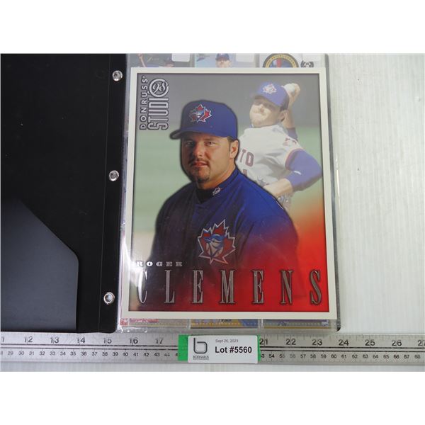 Folder of Cards Featuring MLB Pitcher Roger Clemens