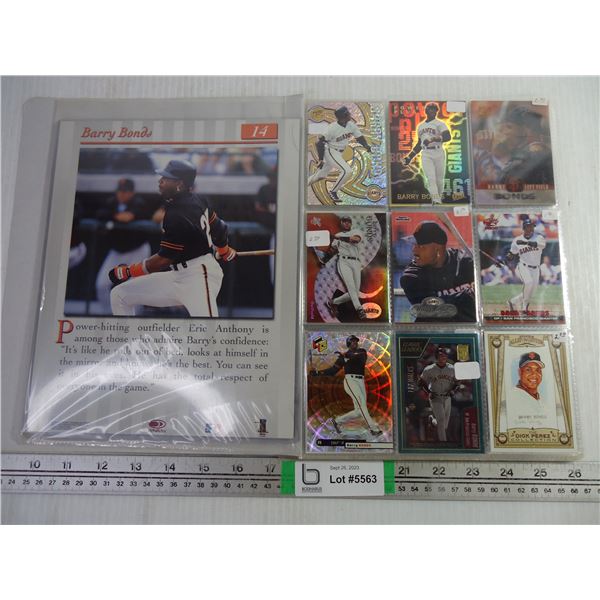 Folder of Cards Featuring MLB Player Barry Bonds