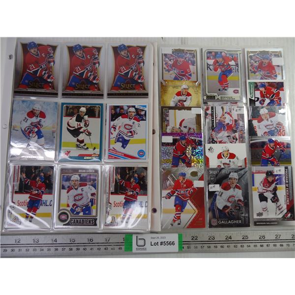(2) Folders of Cards Featuring NHL Brendan Gallagher and Brian Gionta