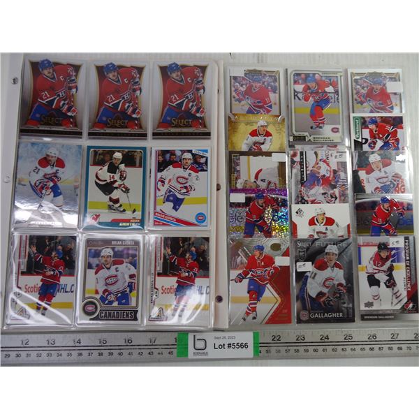 (2) Folders of Cards Featuring NHL Brendan Gallagher and Brian Gionta