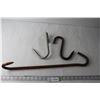 Image 1 : (3) Meat Hanging Hooks