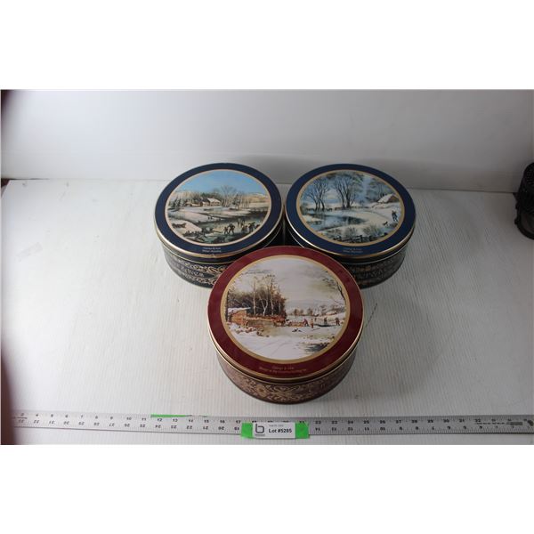 (3) Tin Containers