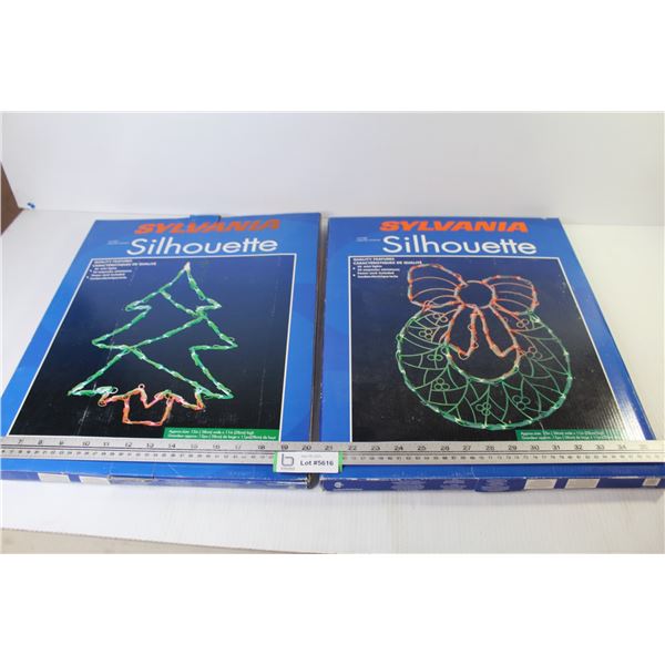 (2) Sylvania - Silhouette Seasonal Mini Lights (11" x 15")