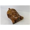 Image 6 : Wooden Egyptian Carved Head (10 x 6.5")