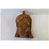 Image 7 : Wooden Egyptian Carved Head (10 x 6.5")
