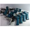 Image 5 : (4) Makita Cordless Drills/Chargers and Flashlight and Electric Drill- all untested