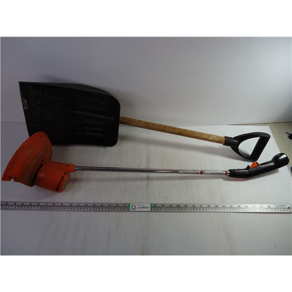 Black &Decker Grass Trimmer(untested) and Small Shovel