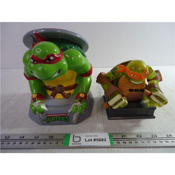 (2) Teenage Mutant Ninja Turtle Items - One is a Coin Bank