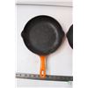 Image 3 : (3) Enamel Coated Cast Iron Frying Pans