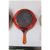 Image 4 : (3) Enamel Coated Cast Iron Frying Pans