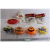 Image 1 : (8) Assorted Halloween Decorations - Spider Webs, Pumpkins, Witch, Ghost