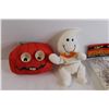 Image 2 : (8) Assorted Halloween Decorations - Spider Webs, Pumpkins, Witch, Ghost