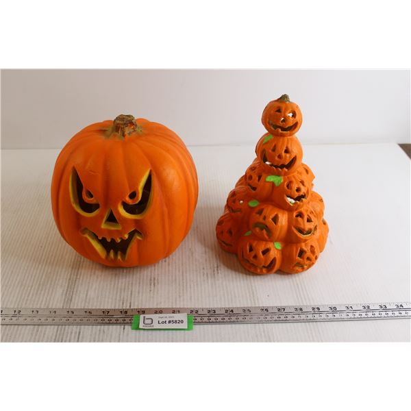 (2) Pumpkin Decorations - Untested