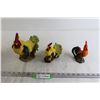 Image 1 : (3) Rooster Decorations