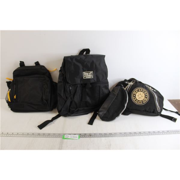 (2) Black Backpacks, DC Sport Bag