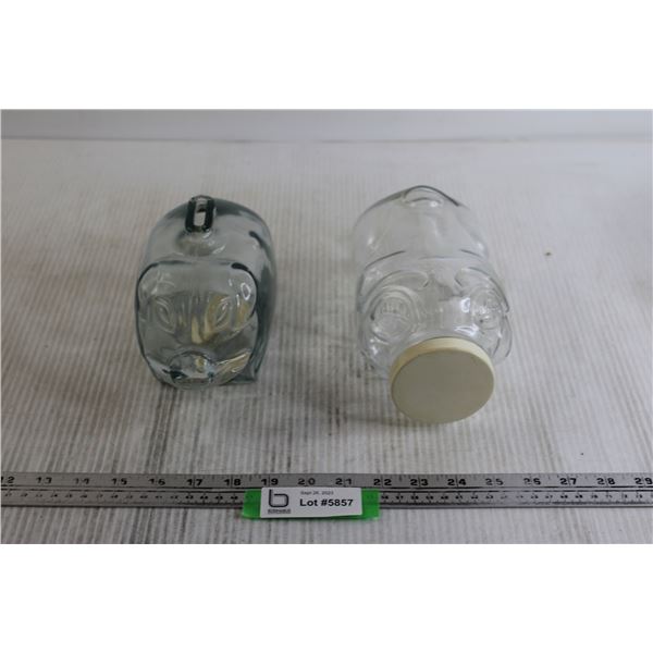 (2) Glass Pigs
