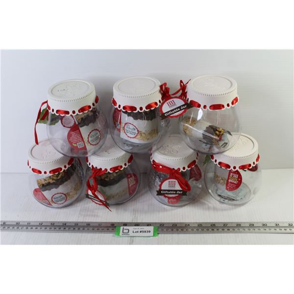 (7) Plastic Gift Jars (NOS)