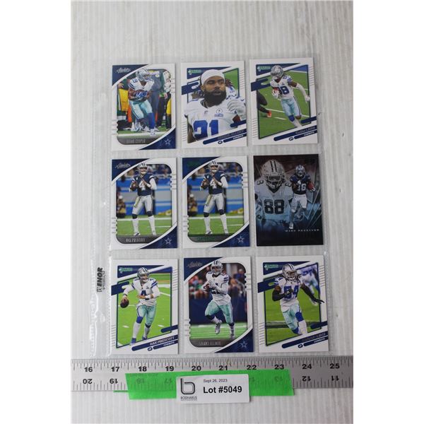 (9) NFL Dallas Cowboys Rookies and All Stars Trading Cards