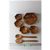 Image 1 : 7-Piece Wooden Salad Set