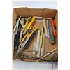 Image 2 : Assorted Xacto Knives, (8) Hook Clips, Stanley Chalk Line Reel - Sealed, Misc