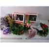 Image 1 : Assorted Christmas Decorations with (2) pkgs. of Mini lights