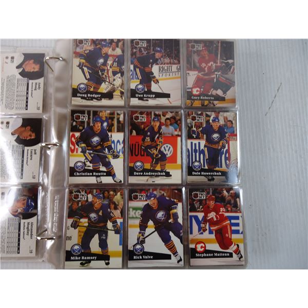 Large Binder of Pro Set Hockey Cards-1991