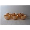 Image 4 : (6) Fire King Peach Luster Tea Cups and Saucers