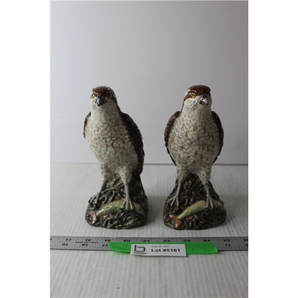 (2) Hawk Decanters