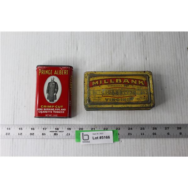 (2) Vintage Cigarette and Tobacco Tins - Millbank, Prince Albert