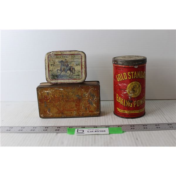 (3) Vintage Tins - Gold Standard, Repeate