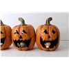 Image 2 : (3) Wooden Pumpkin Halloween Decorations