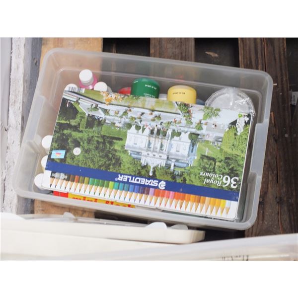 4 Small Bins Of Craft Supplies