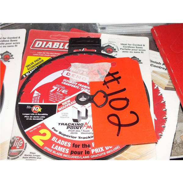 4 Diablo 7 1/4" Saw Blades