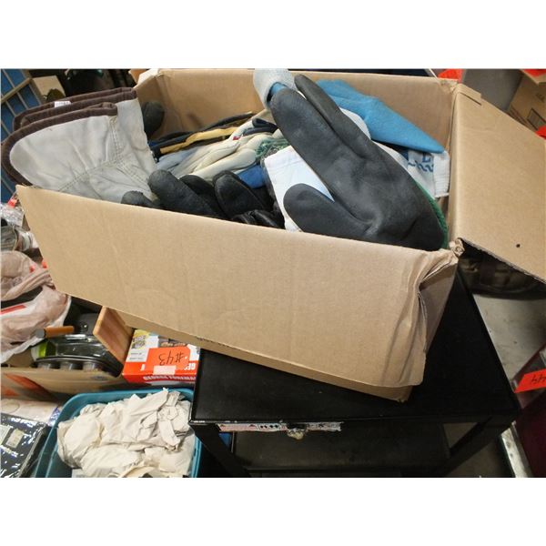 Box Of Assorted Work Gloves