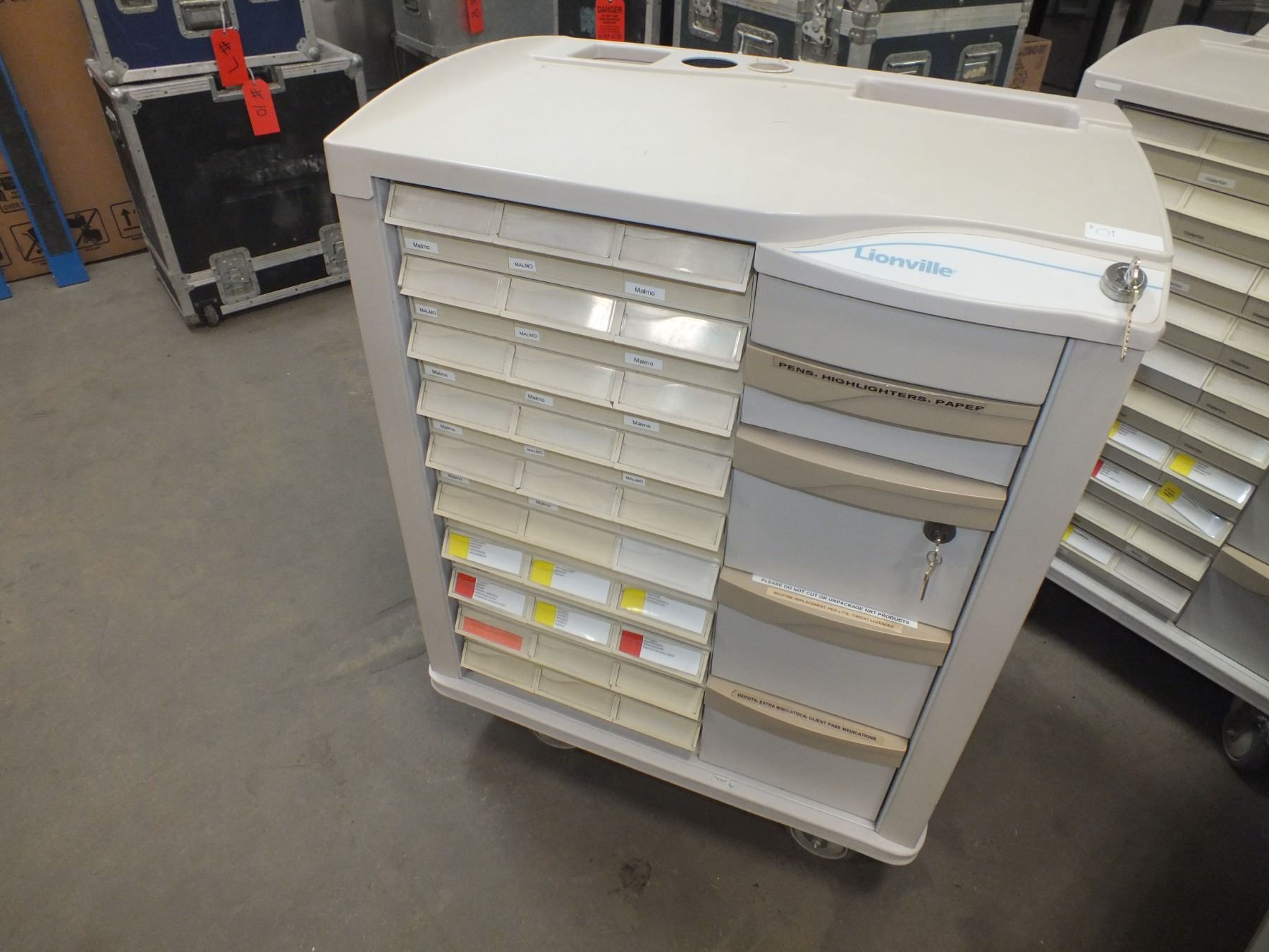 Medical Storage Cart On Wheels