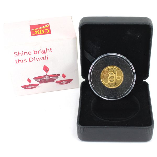 10g CIBC Diwali Khanda .9999 Gold Round in Original Packaging