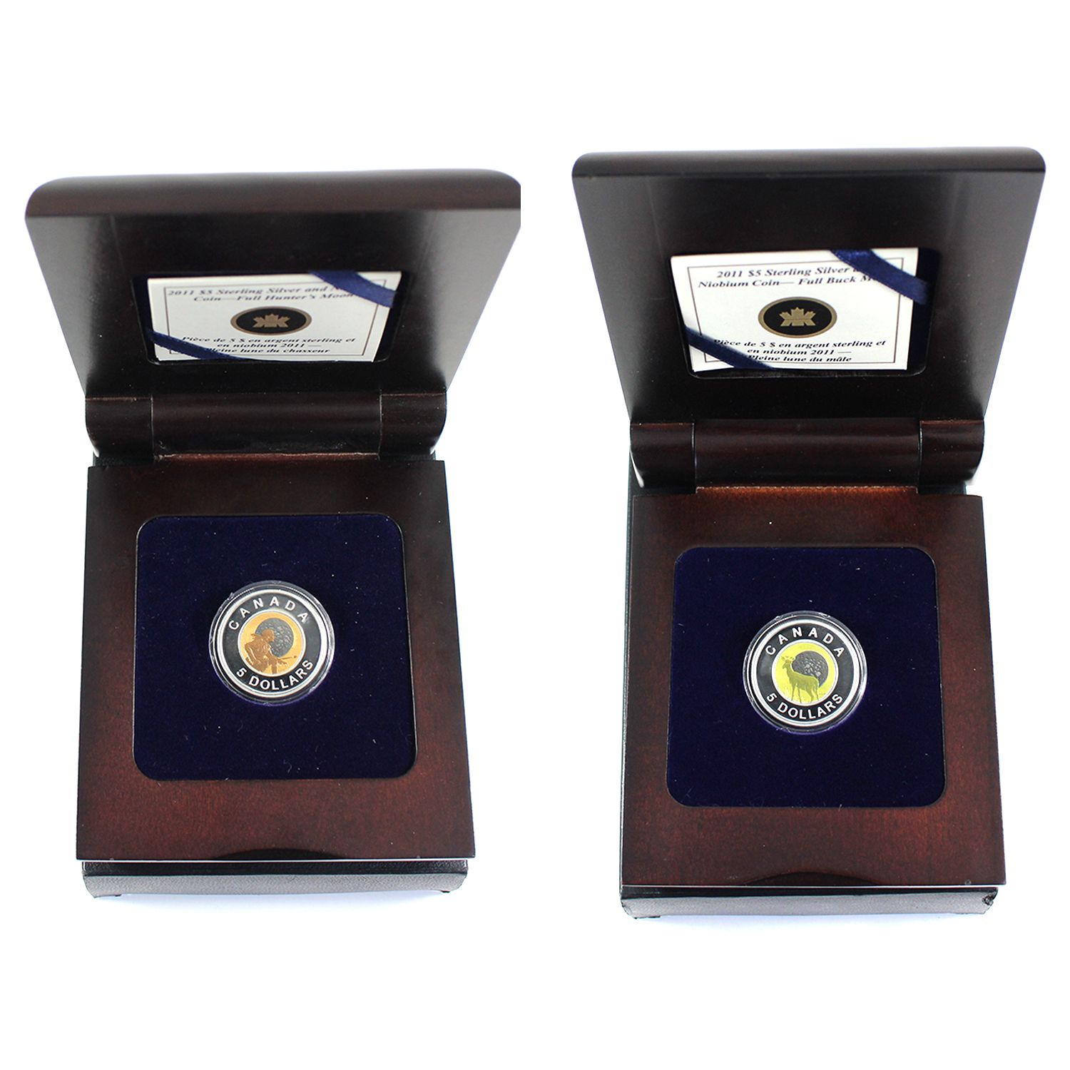 2011 $5 Full Moons of the Algonquin-Full Hunter's Moon & Full Buck Moon ...