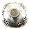 Image 2 : Unique! Hand Designed Indian Themed Sterling Silver Bowl with 1918 One Rupee Silver Coin in Bottom