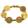 Image 1 : Interesting Newfoundland 1-cent Coin Bracelet which has been Gilded