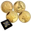 Image 1 : 2016-2017 25-cent Predator VS Prey .5g Fine Gold 4-coin Set in Deluxe Magnifier Display (Tax Exempt)