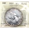 Image 1 : Silver $1 1957 ICCS PL66