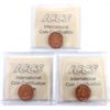 Image 2 : 1-cent 1962 Hanging 2, 1963 Hanging 3 & 1964 Hanging 4  ICCS MS64, Red. 3 pcs.