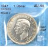 Image 2 : Silver $1 1947 Bl 7 CCCS AU55 