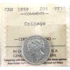 Image 1 : 20-cent 1858 Coinage ICCS VF30