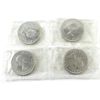 Image 2 : Lot of 4x 1964 Sealed Silver Dollars Removed from Proof-Like Sets. 4pcs.
