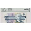 Image 1 : BC-56c 1986 $5 Legacy GEM New66 PPQ Bonin-Thiessen SN: GOC1994182