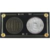 Image 1 : 2017 Numismatic Error Collectors of America 2-medal Set in Acrylic Frame