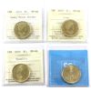 Image 1 : Loon $1 2018, 2019 & 2021 ICCS or CCCS Certified All MS65-MS66. 4pcs.  