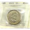 Image 1 : Loon $1 2022 A.G. Bell PCCS (Professional Coin Certification System) MS66 